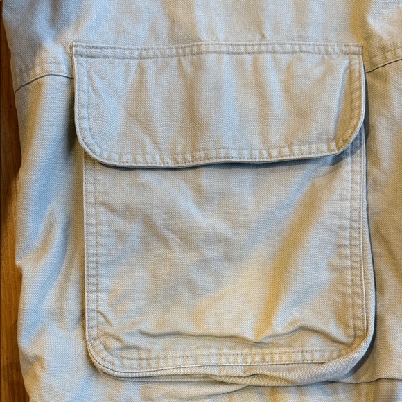 Eddie Bauer Men's Tan Barn Jacket with Brown corduroy Collar - Picture 8 of 9